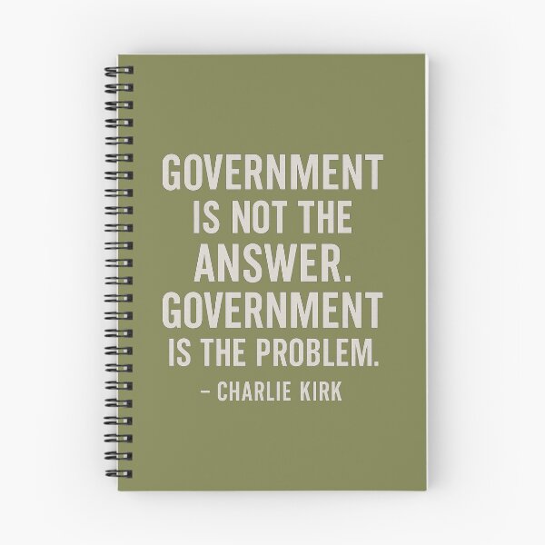 Item preview, Charlie Kirk Quote – Government Is the Problem Distressed Typography Design designed and sold by Meandmyshop.