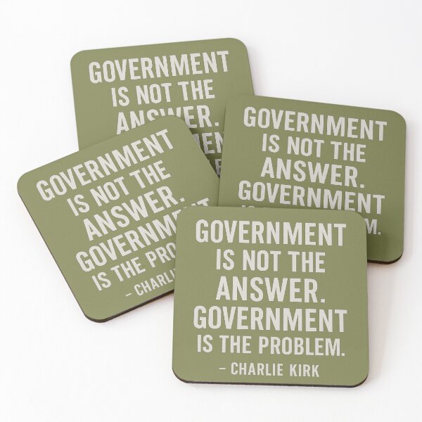 Item preview, Charlie Kirk Quote – Government Is the Problem Distressed Typography Design designed and sold by Meandmyshop.