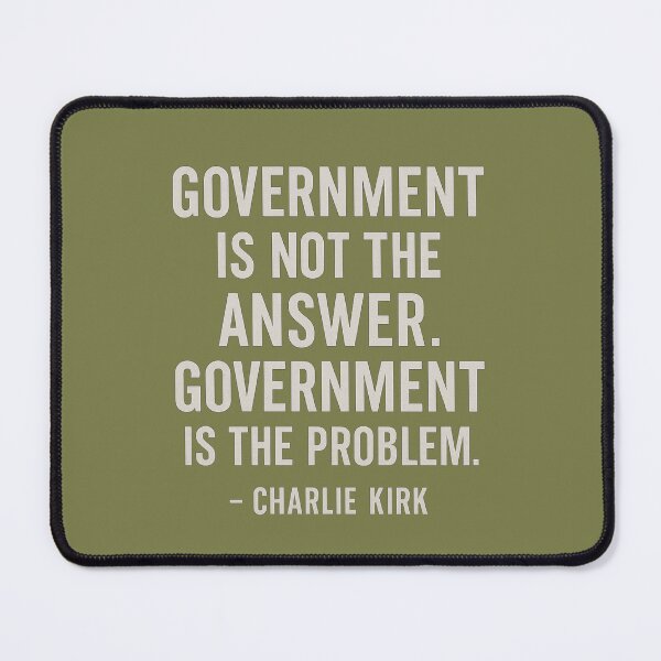 Item preview, Charlie Kirk Quote – Government Is the Problem Distressed Typography Design designed and sold by Meandmyshop.