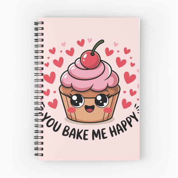 Item preview, Cute Cupcake Kawaii Design | You Bake Me Happy Valentine’s Day Sweet Food Art designed and sold by Cozyscribbles.