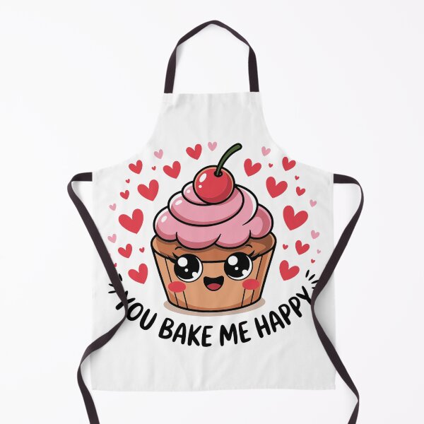 Item preview, Cute Cupcake Kawaii Design | You Bake Me Happy Valentine’s Day Sweet Food Art designed and sold by Cozyscribbles.