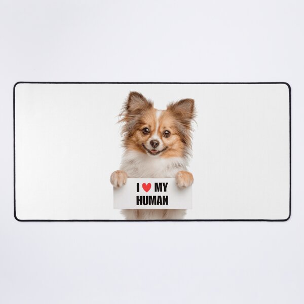 Item preview, Cute Russian Toy dog with Signboard I love my Human designed and sold by LazyOwlStore.