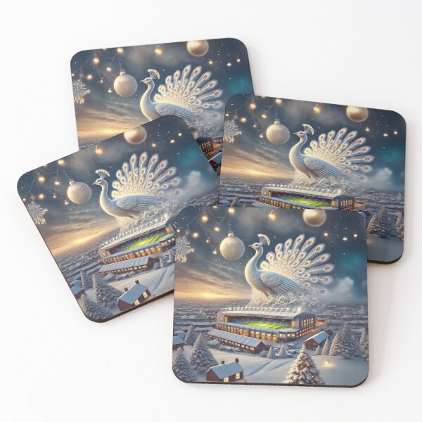 Item preview, Majestic Peacock Over Elland Road – Leeds United Christmas Winter Scene designed and sold by Final Whistle Art.