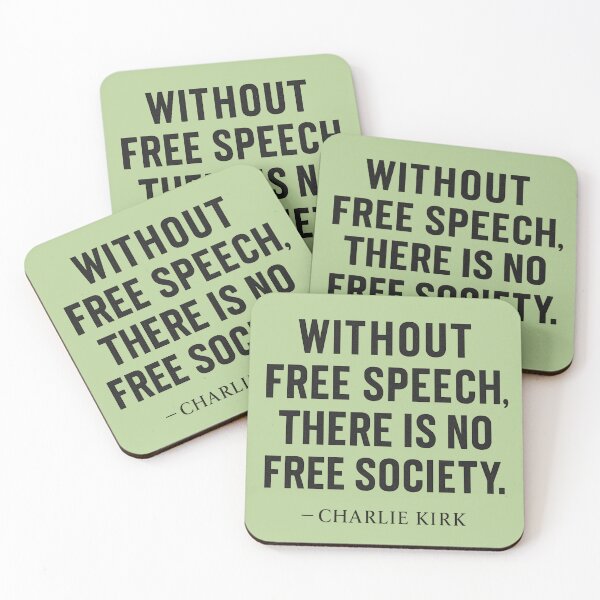 Item preview, Charlie Kirk Quote – Without Free Speech Distressed Typography Design designed and sold by Meandmyshop.