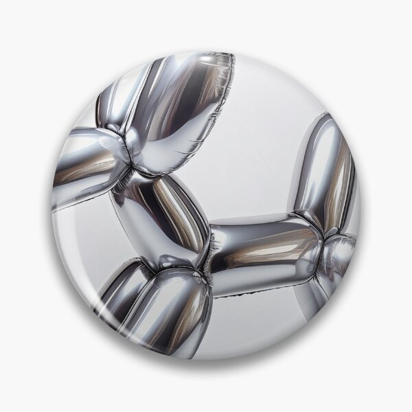 Item preview, Shiny Silver Balloon Dog Chrome Sculptural Digital Art designed and sold by LineaNova.
