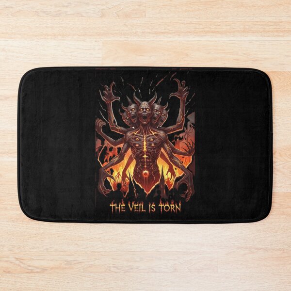 Item preview, The Veil Is Torn – Multi-Headed Demon Horror Fantasy Flame Design designed and sold by InkwildStudio.