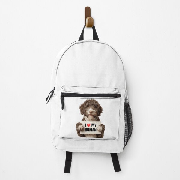 Item preview, Cute Spanish Water dog with Signboard I love my Human designed and sold by LazyOwlStore.