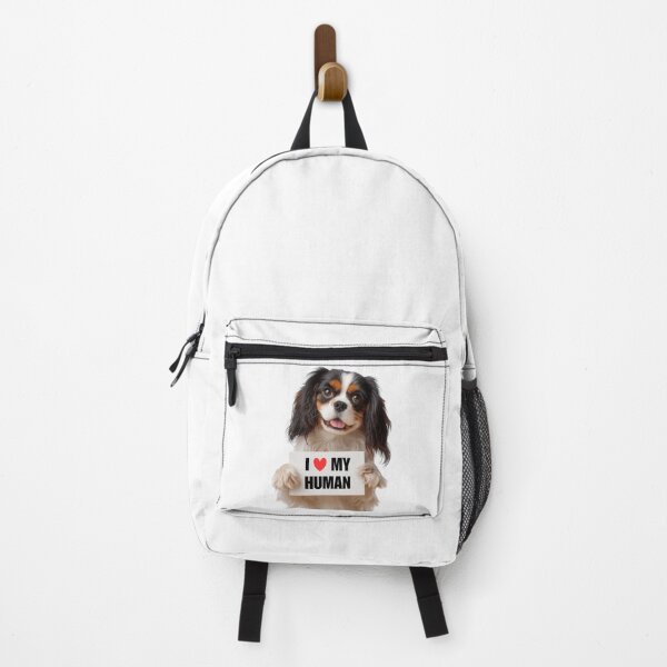 Item preview, Cute English Toy Spaniel dog with Signboard I love my Human designed and sold by LazyOwlStore.
