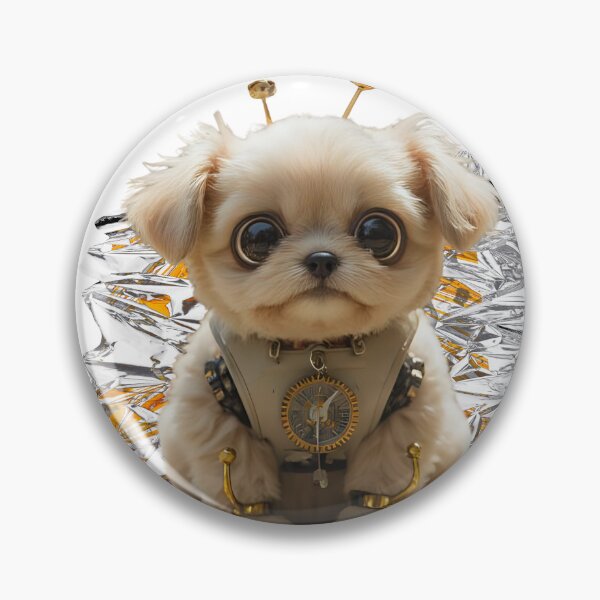 Item preview, Steampunk Fluffy Dog – Whimsical Victorian Pup Illustration designed and sold by WildPawPrint.