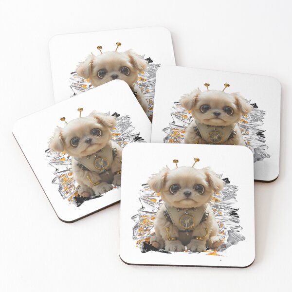 Item preview, Steampunk Fluffy Dog – Whimsical Victorian Pup Illustration designed and sold by WildPawPrint.