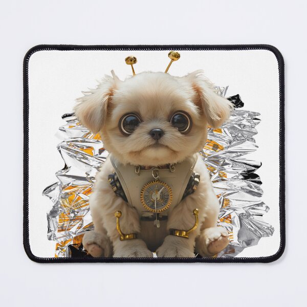 Item preview, Steampunk Fluffy Dog – Whimsical Victorian Pup Illustration designed and sold by WildPawPrint.