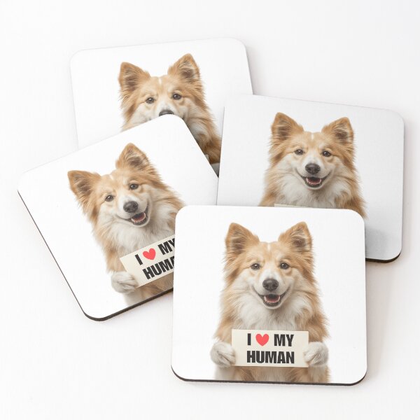 Item preview, Cute Icelandic Sheepdog with Signboard I love my Human  designed and sold by LazyOwlStore.
