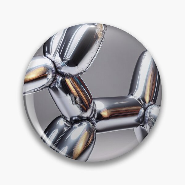 Item preview, Dark Grey Balloon Dog Reflective Chrome Digital Art designed and sold by LineaNova.