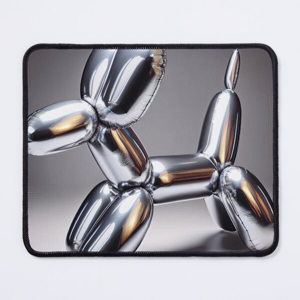 Item preview, Dark Grey Balloon Dog Reflective Chrome Digital Art designed and sold by LineaNova.