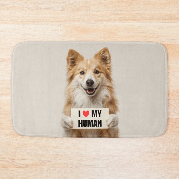 Item preview, Cute Icelandic Sheepdog with Signboard I love my Human  designed and sold by LazyOwlStore.