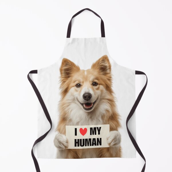 Item preview, Cute Icelandic Sheepdog with Signboard I love my Human designed and sold by LazyOwlStore.
