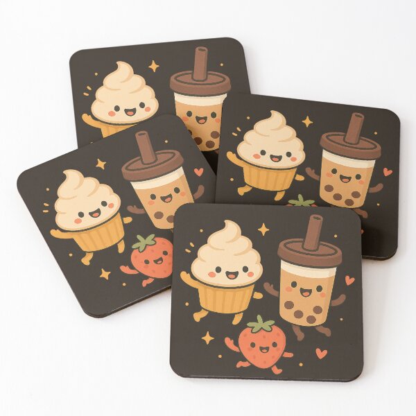 Item preview, Cute Cupcake, Bubble Tea and Strawberry designed and sold by _Smiley_.