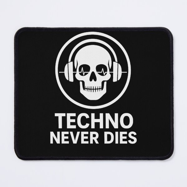 Item preview, Skull Headphones Techno – Techno Never Dies designed and sold by ZapCat Studio.
