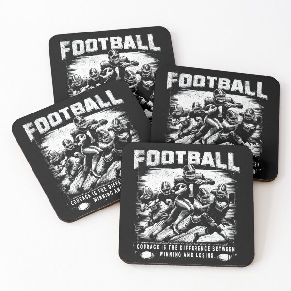 Item preview, Courage on the Gridiron – Football Players & Motivational Quote Tee designed and sold by FmDesigner87.