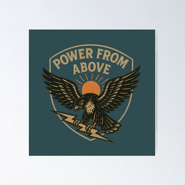 Item preview, Power From Above Eagle Graphic designed and sold by EdvvinStudios.