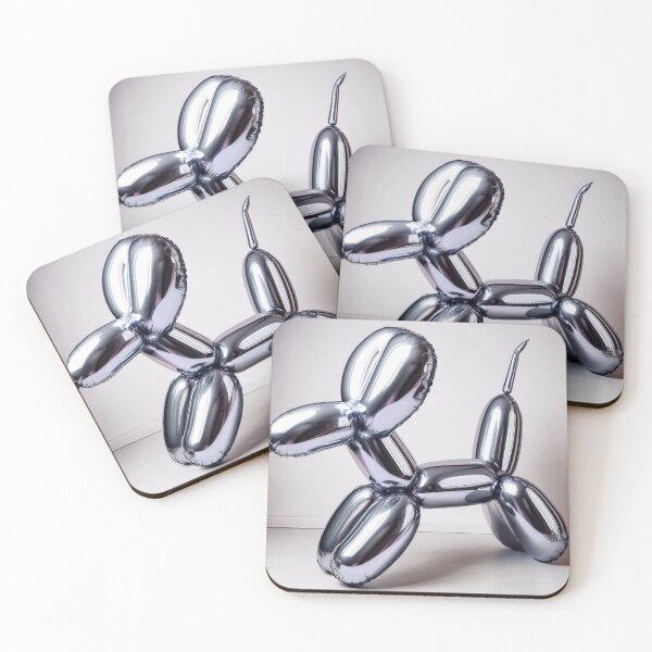 Item preview, Blue Tint Balloon Dog Silver Reflective Art designed and sold by LineaNova.
