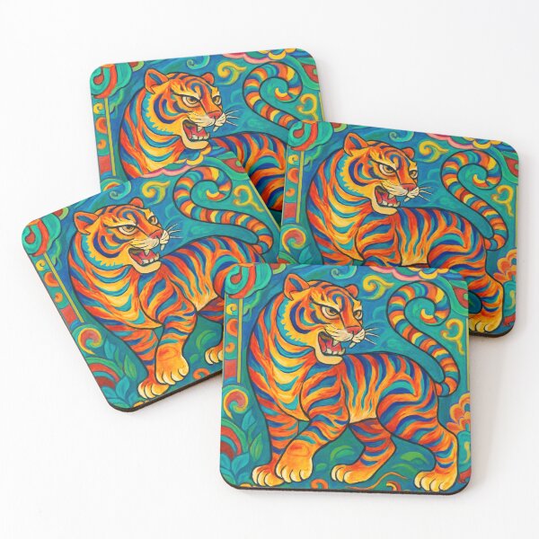Item preview, Roar of Harmony - Vibrant Korean Traditional Art Inspired Illustration designed and sold by JLD.