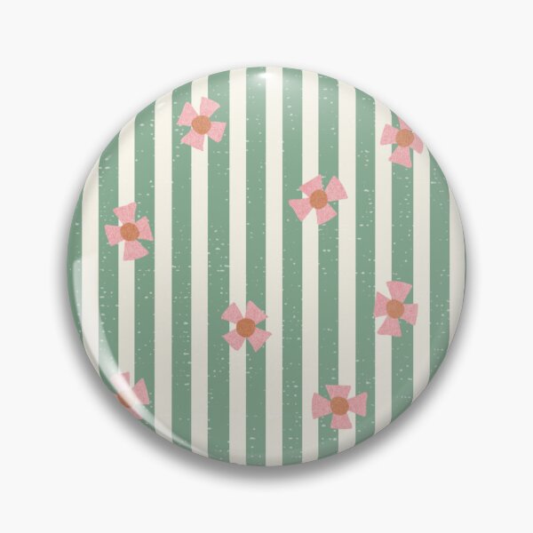 Item preview, Garden Stripe Floral Pattern - Green & Blush designed and sold by StudioMeggi.
