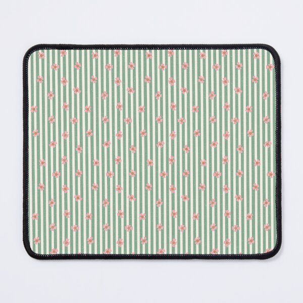 Item preview, Garden Stripe Floral Pattern - Green & Blush designed and sold by StudioMeggi.
