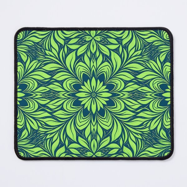 Item preview, Green, Flowers & Leaves, Abstract Artistic Stylize, Symmetrical Repeated Texture Pattern (image size 8320x12480) designed and sold by Digital-Davinci.
