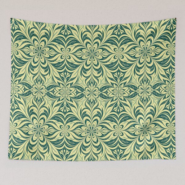 Item preview, Green, Flowers & Leaves, Abstract Artistic Stylize, Symmetrical Repeated Texture Pattern (image size 8320x12480) designed and sold by Digital-Davinci.