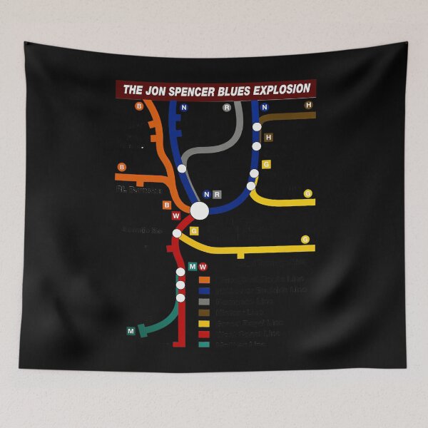 Item preview, Jon Spencer Blues Explosion - Influences And Related Acts As A Subway Map From Acme Japanese Promotional Material designed and sold by AustinRiggle1.