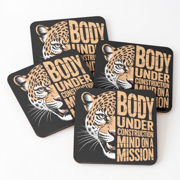 Item preview, Body Under Construction Mind on a Mission Leopard designed and sold by DigitalDream11.