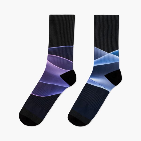 Item preview, Glowing Blue and Purple Abstract Ribbon Waves with Smooth Gradient Flow and Elegant Motion on Dark Background designed and sold by Mimoshi ⭐⭐⭐⭐⭐.