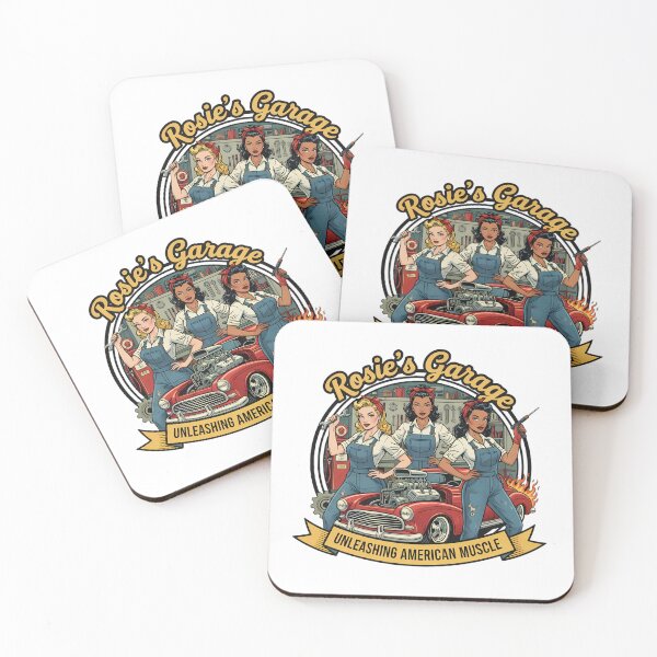 Item preview, Rosie's Garage - Unleashing American Muscle - Pin-Up Trio designed and sold by RedDelaney.