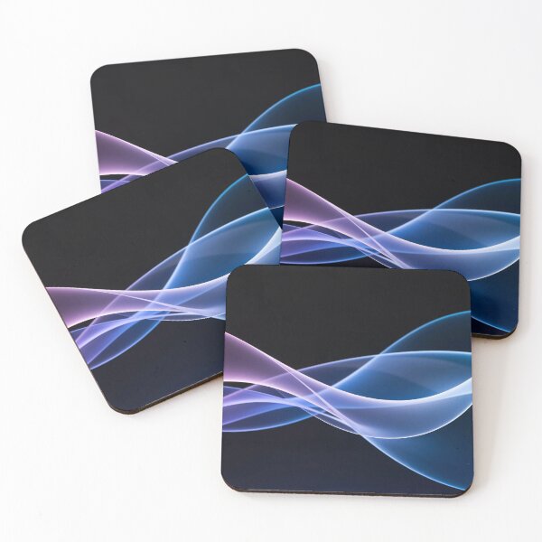 Item preview, Vibrant Blue and Pink Abstract Ribbon Waves with Smooth Gradient Flow and Elegant Motion on Dark Background designed and sold by Mimoshi ⭐⭐⭐⭐⭐.