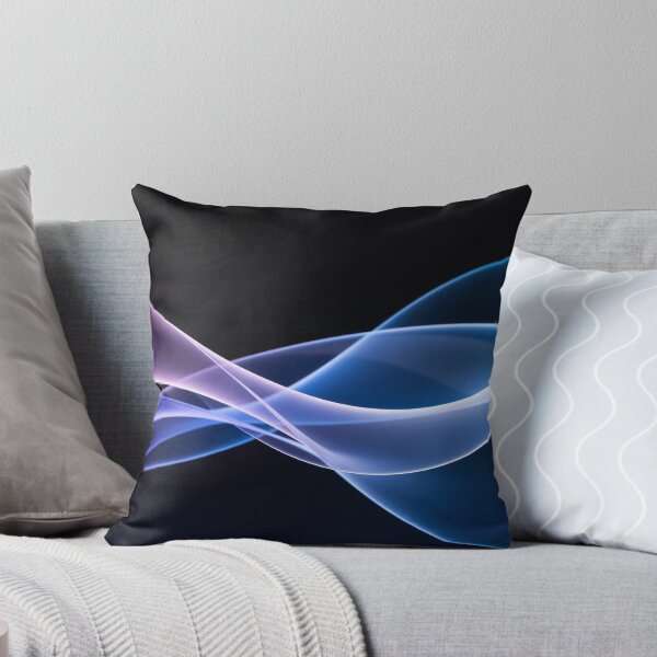 Item preview, Vibrant Blue and Pink Abstract Ribbon Waves with Smooth Gradient Flow and Elegant Motion on Dark Background designed and sold by Mimoshi ⭐⭐⭐⭐⭐.