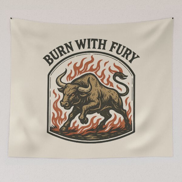 Item preview, Bull Burn With Fury designed and sold by EdvvinStudios.