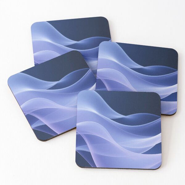 Item preview, Soft Lavender and Blue Flowing Abstract Ribbon Waves with Smooth Gradient Motion on Dark Elegant Background designed and sold by Mimoshi ⭐⭐⭐⭐⭐.