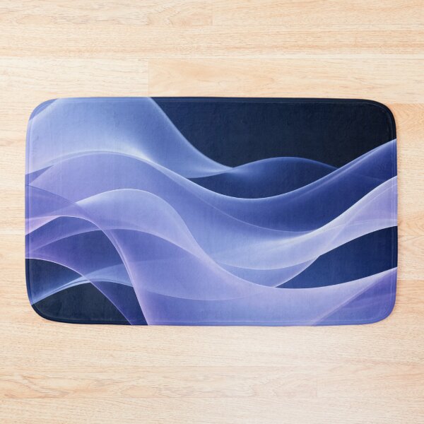 Item preview, Soft Lavender and Blue Flowing Abstract Ribbon Waves with Smooth Gradient Motion on Dark Elegant Background designed and sold by Mimoshi ⭐⭐⭐⭐⭐.