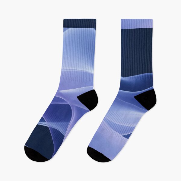 Item preview, Soft Lavender and Blue Flowing Abstract Ribbon Waves with Smooth Gradient Motion on Dark Elegant Background designed and sold by Mimoshi ⭐⭐⭐⭐⭐.