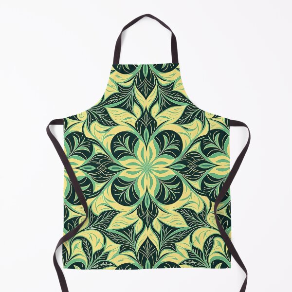 Item preview, Green, Flowers & Leaves, Abstract Artistic Stylize, Symmetrical Repeated Texture Pattern (image size 8320x12480) designed and sold by Digital-Davinci.