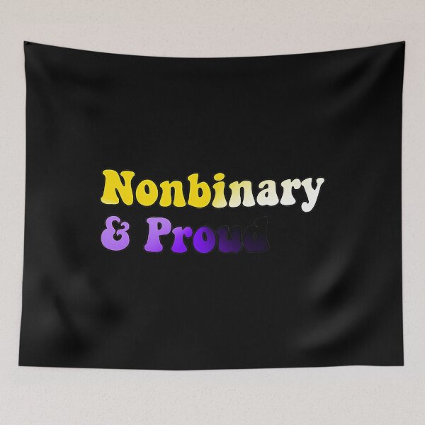 Item preview, Nonbinary & Proud Illustration designed and sold by BlancheGibson1.