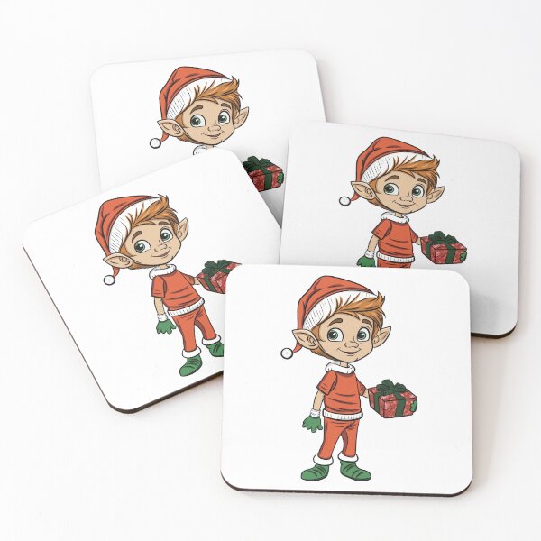 Item preview, Festive Elf with a Gift | Christmas Illustration designed and sold by artista.magico.