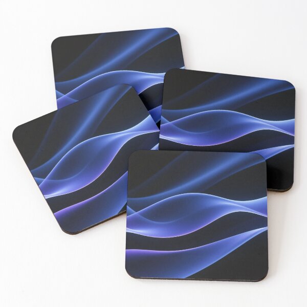 Item preview, Glowing Blue and Purple Abstract Wave Ribbon with Smooth Gradient Flow on Dark Futuristic Background Design designed and sold by Mimoshi ⭐⭐⭐⭐⭐.