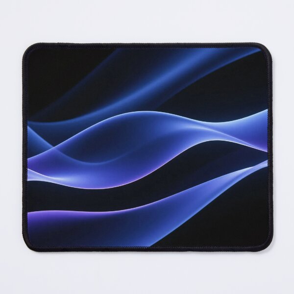 Item preview, Glowing Blue and Purple Abstract Wave Ribbon with Smooth Gradient Flow on Dark Futuristic Background Design designed and sold by Mimoshi ⭐⭐⭐⭐⭐.