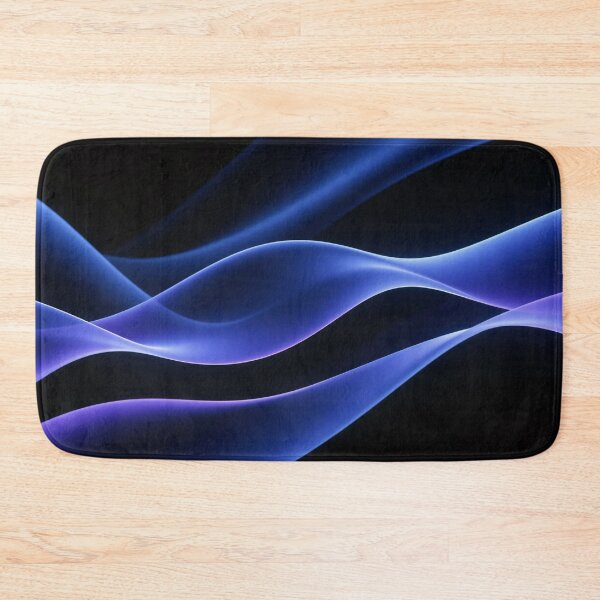 Item preview, Glowing Blue and Purple Abstract Wave Ribbon with Smooth Gradient Flow on Dark Futuristic Background Design designed and sold by Mimoshi ⭐⭐⭐⭐⭐.
