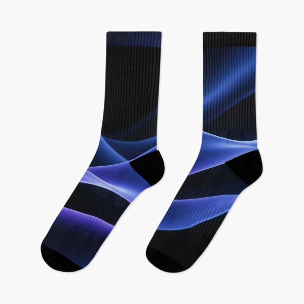 Item preview, Glowing Blue and Purple Abstract Wave Ribbon with Smooth Gradient Flow on Dark Futuristic Background Design designed and sold by Mimoshi ⭐⭐⭐⭐⭐.