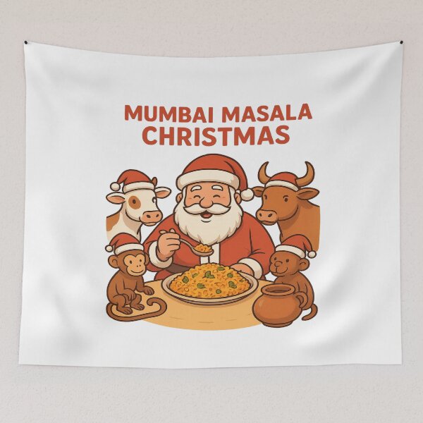 Item preview, Mumbai Masala Christmas – Santa’s Christmas Around the World Tour designed and sold by Globalcitytees.