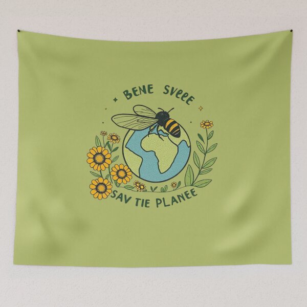 Item preview, Bee save the planet eco friendly design classic tshirt designed and sold by anandsiva2703.