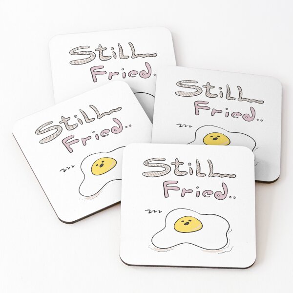 Item preview, Still Fried – Tired Egg Hand-drawn Doodle designed and sold by mintmono-studio.